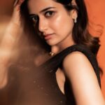 Ashika Ranganath Instagram - Sangeeth look 🖤 Beautiful customised Outfit by @anyracouture I swear by their western looks, styling- myself 👻🖤 Accessories by @abarantimelessjewellery Make up @shivugowda2011 hair @paramesh_hairstylist Shot by one more favourite @vasukikarkone 📸