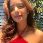 Ashika Ranganath Instagram - Dressed in red, spreading love from head to toe ❤️ Happy Valentine’s Day to all those who spread love and joy.... Let’s not forget to give lots of love and cherish the small things in life Life isn’t truly fulfilling without love, after all. ♥️♥️♥️