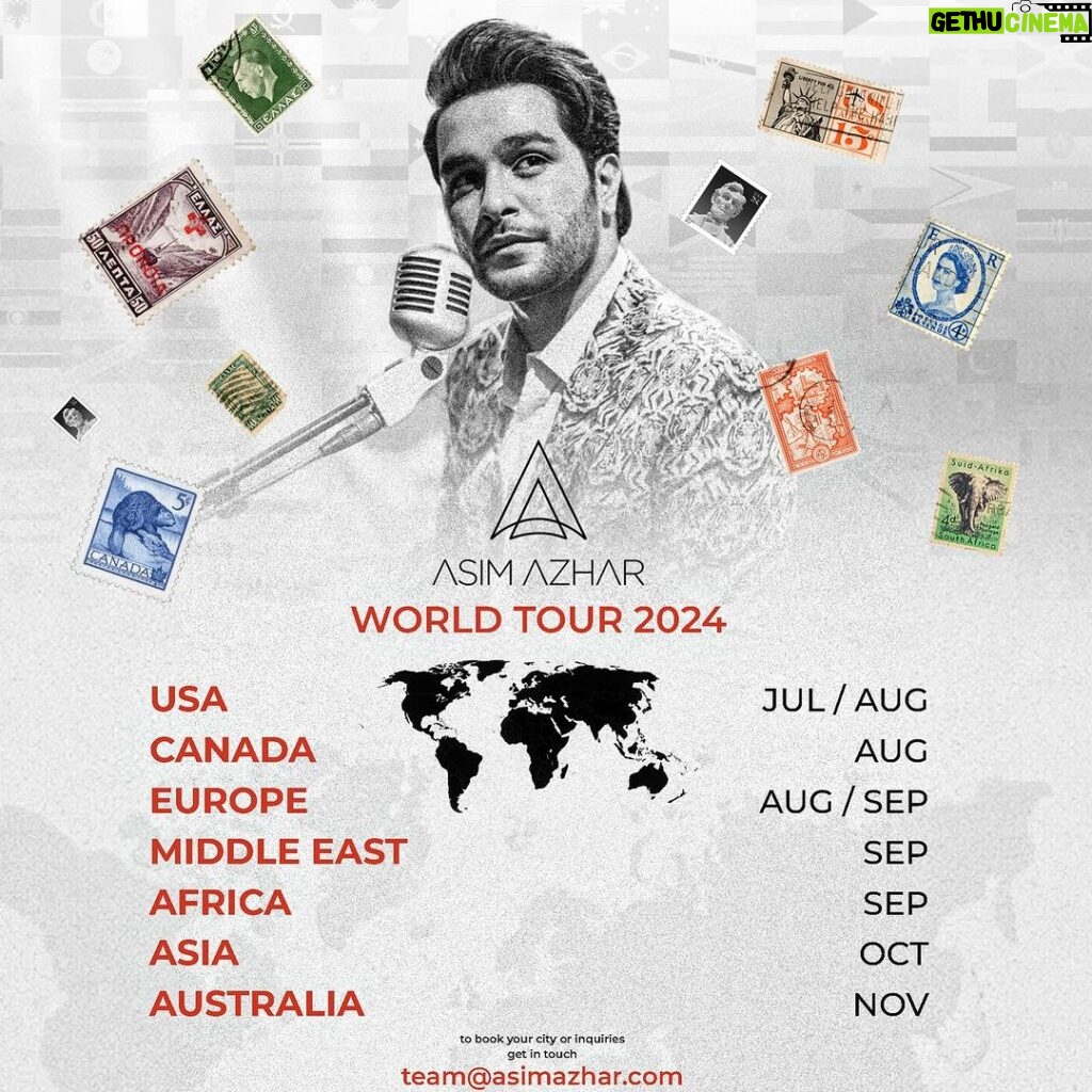 Asim Azhar Instagram - I CANT BELIEVE IT BUT ITS HAPPENING 😭❤🙏🏽 MY FIRST SOLO WORLD TOUR 🌎 CAN’T WAIT TO SEE U GUYS !!! Which cities should we add?