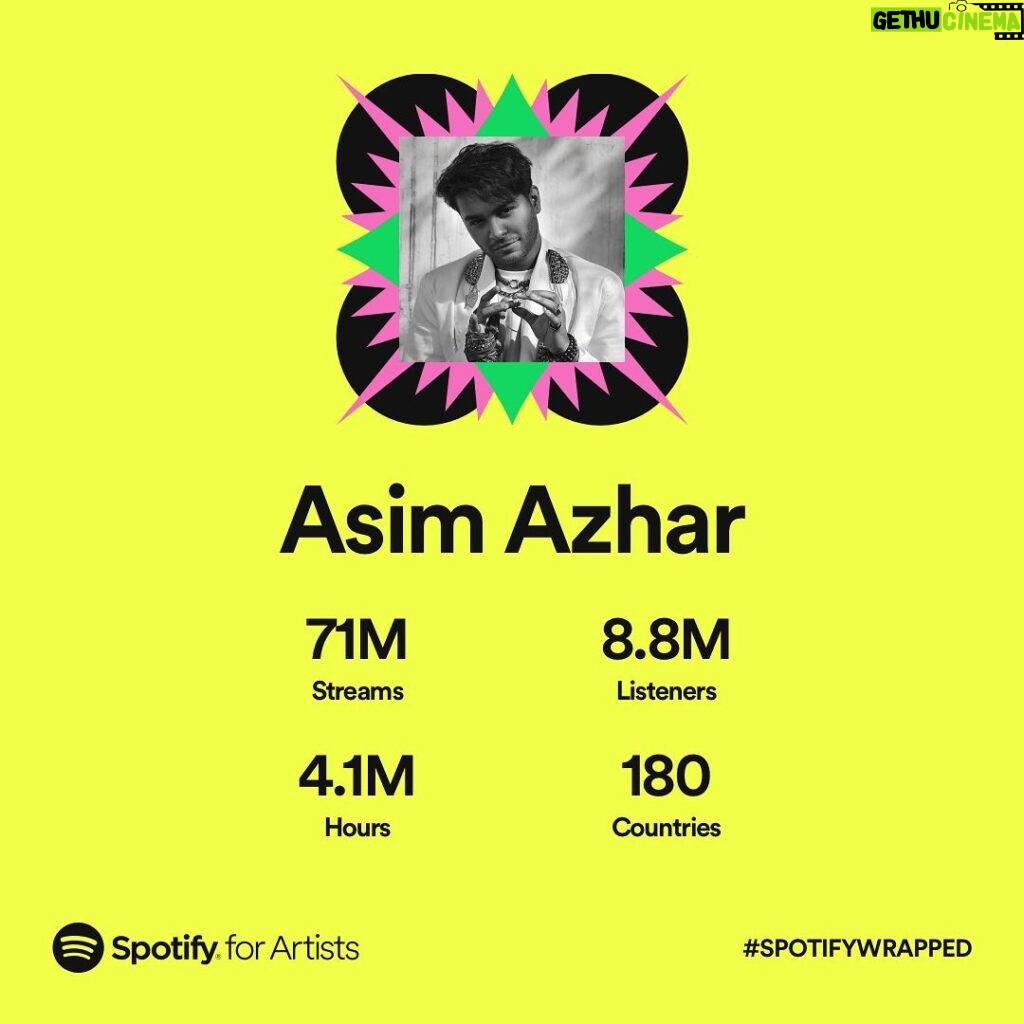 Asim Azhar Instagram - As a kid, I could never imagine myself being heard by anybody, let alone by millions now. Thank you, thank you, thank you. Each & every one of you. 💗 2023 is going to be even better. starting with a bang, i promise. 😉