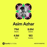 Asim Azhar Instagram - As a kid, I could never imagine myself being heard by anybody, let alone by millions now. Thank you, thank you, thank you. Each & every one of you. 💗 2023 is going to be even better. starting with a bang, i promise. 😉