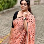 Aswathy Sreekanth Instagram - A saree is like a canvas; it allows you to paint your personality, mood, and style with every drape !