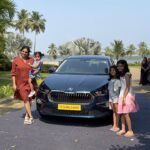 Aswathy Sreekanth Instagram - Welcoming this new beauty home 🚙 I was always a SUV fan but this was a love at first sight 🥰 #skoda #slavia #evm #sedan