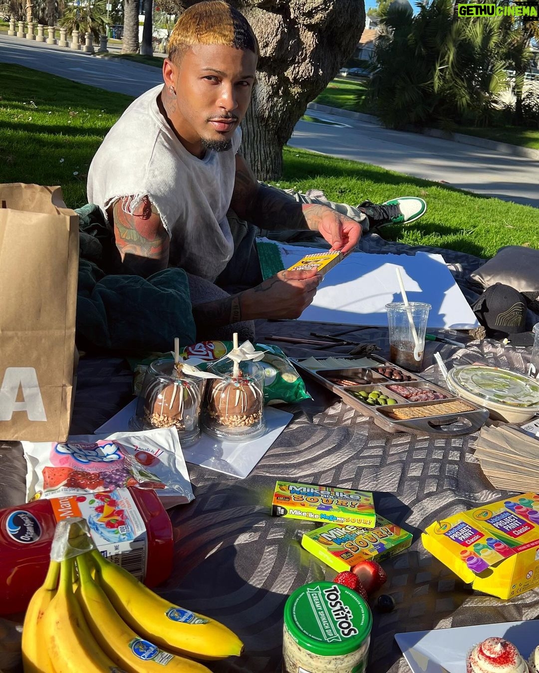 August Alsina Instagram - Quick lil picnic joce, 🧺 smelling like a Lé JOCE!! 🪄 (hit the link in the bio to bring some love into your life) it’s the magic potion. 🧪