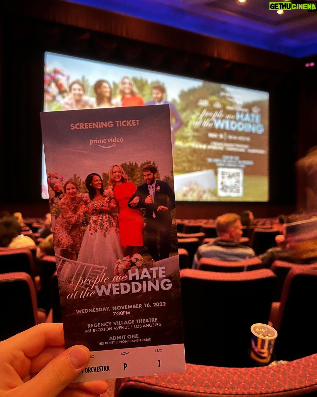 August Maturo Instagram - #ThePeopleWeHateAtTheWedding premiere. Now streaming worldwide on @primevideo Thank you for the invite @amazonstudios Regency Village and Bruin Theatres - Westwood, CA