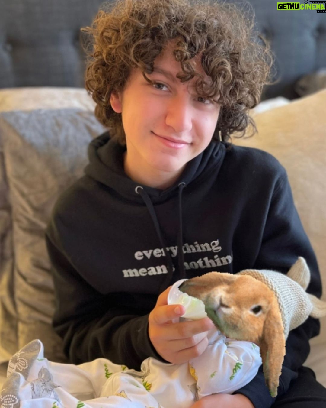 August Maturo Instagram - happy easter from Morrissey & me 🐰