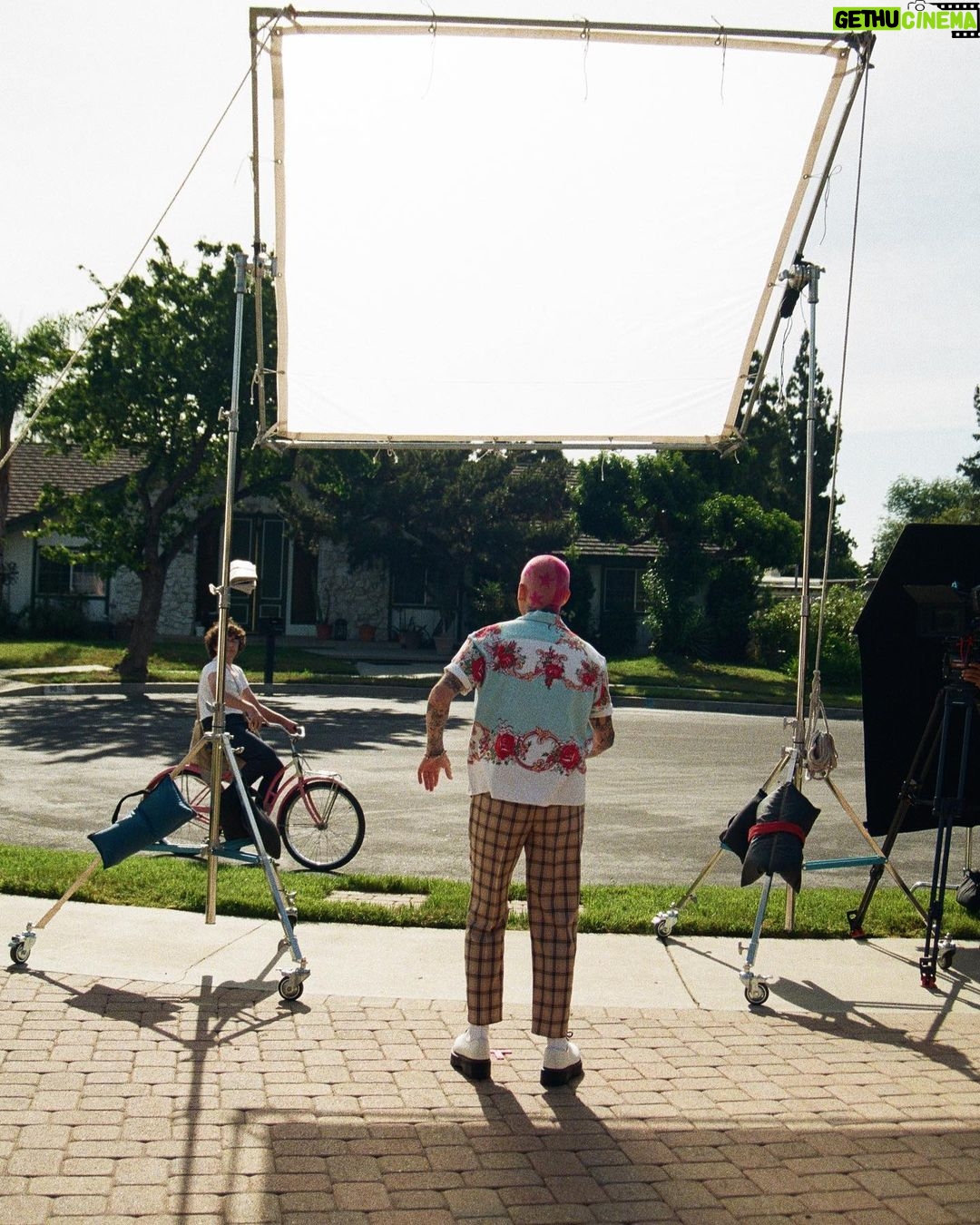 August Maturo Instagram - #GFY music video 🔪🩸@bear @machinegunkelly @travisbarker drops 5/27 PRE-SAVE, LINK IN @bear’s BIO 🚲🗞