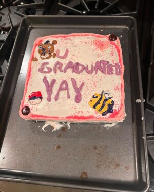 August Maturo Instagram - I just finished high school & @mckennagraceful made me a cake 😳👀 also go stream #youruinednirvana