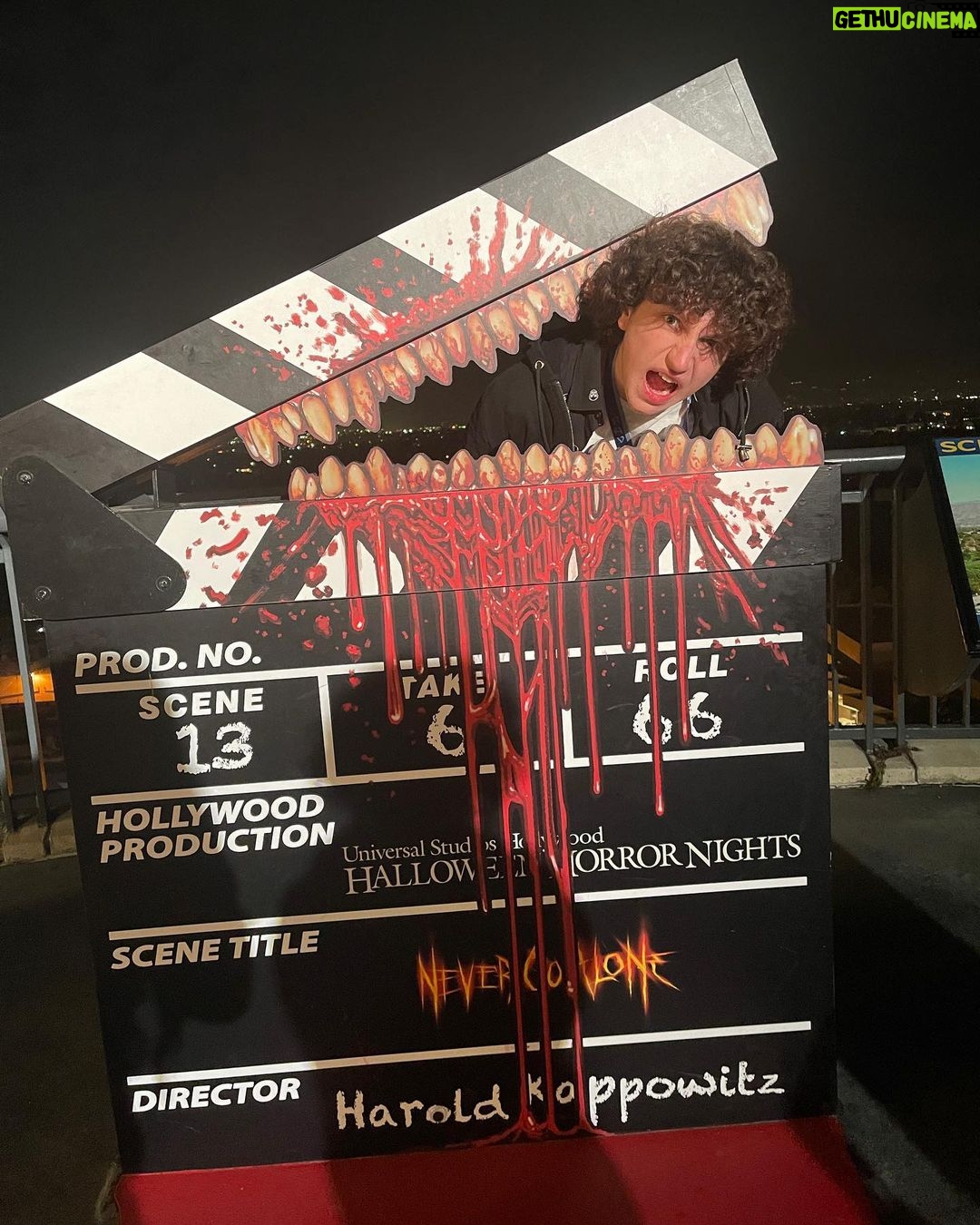 August Maturo Instagram - thx @horrornights #universalhhn 🔪 🩸 Universal Horror Nights