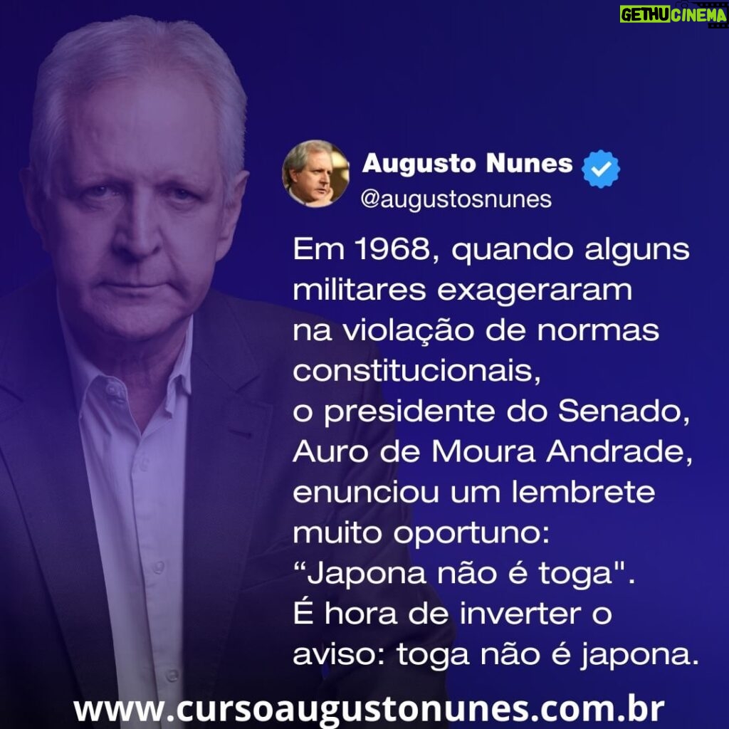 Augusto Nunes Instagram - #jornalismo #stf #noticias #revista