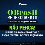 Augusto Nunes Instagram - Último dia para aproveitar o preço especial de pré-lançamento. Não percam (link na bio e nos stories): www.cursoaugustonunes.com.br