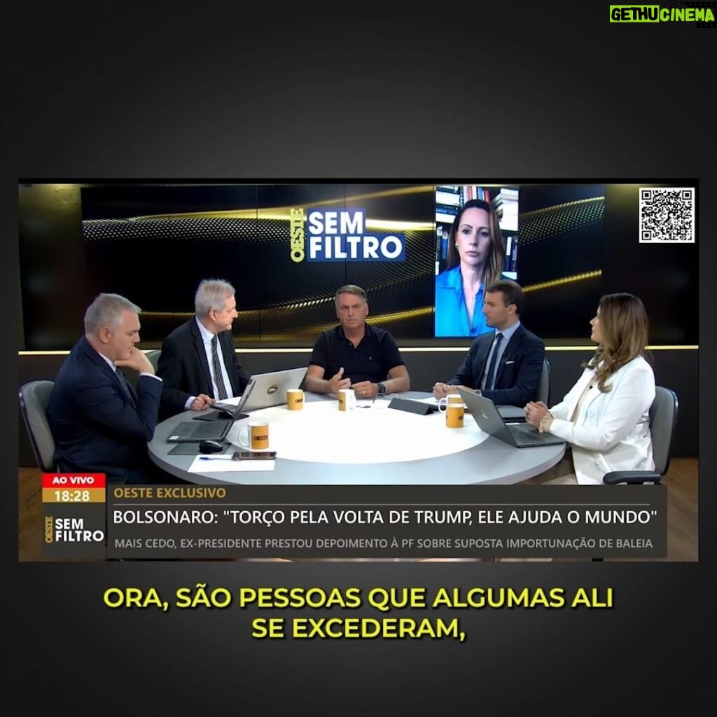 Augusto Nunes Instagram - Em entrevista ao #OesteSemFiltro, o ex-presidente Jair Bolsonaro diz o que pensa sobre a anistia aos presos sem julgamento do 8 de Janeiro #jornalista #jornalismo #revista #notícias