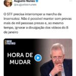 Augusto Nunes Instagram - Link para o vídeo completo nos stories. #stf #8dejaneiro