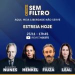 Augusto Nunes Instagram - Temos um encontro marcado para hoje, 24 de novembro. Às 17h45, no canal da @revistaoeste no YouTube, estarei ao lado de Ana Paula Henkel, Guilherme Fiuza e Paula Leal — e junto com todos vocês. É a estreia do #OesteSemFiltro, amigos! Ninguém pode faltar!