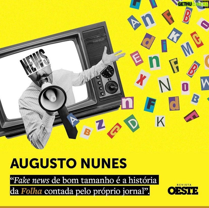 Augusto Nunes Instagram - Meu artigo desta semana na @revistaoeste. Não deixem de ler, amigos. Segue um pequeno trecho (link para o texto completo nos stories): “A velocidade com que foi servida avisa que a metamorfose estava no forno faz tempo —provavelmente, desde o fim do primeiro turno. E as mudanças foram produzidas para que tudo ficasse essencialmente igual, informaram as edições da Folha de S.Paulo já na primeira semana de novembro. Até 30 de outubro, o jornal fez o diabo para que Luiz Inácio Lula da Silva vencesse o duelo travado com Jair Bolsonaro. Agora, faz o que pode e o que é proibido para garantir ao ex-presidiário que promoveu a gênio da raça uma posse de monarca e um majestoso início de mandato — o terceiro e certamente o último. Para facilitar as coisas, o jornal luta para varrer da face do país Jair Bolsonaro e seus mais de 58,2 milhões de eleitores. Aos olhos de quem preza o convívio dos contrários, essa imensidão de gente equivale à metade dos brasileiros habilitados a escolher diretamente qualquer dos candidatos à Presidência da República (e tem todo o direito de fazer o que lhe der na telha). Na cabeça despótica da seita que se lixa para o Mensalão e o Petrolão, fora o resto, os inimigos encarnam o que há de mais tenebroso no planeta: o bolsonarismo, que seria o fascismo em sua versão mais medonha. Pertencem a uma subespécie que apoia o vírus chinês, o negacionismo científico, o negacionismo eleitoral, o golpismo, a distribuição de armas entre bebês de colo, a misoginia, a homofobia, o machismo, a canonização dos milicianos homicidas, a proclamação da escravatura. Um bolsonarista merece prisão perpétua. E Jair Bolsonaro não merece menos que a morte.” #revistaoeste #revistadigital #eleição #brasil #esquerda #jornalismo #folhadeSãoPaulo