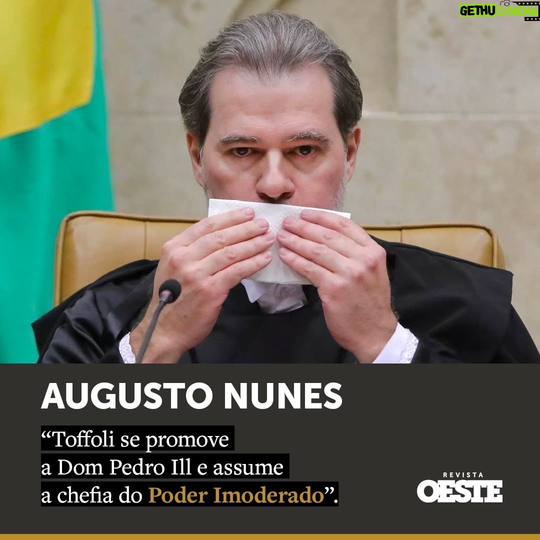 Augusto Nunes Instagram - "Em 16 de novembro de 2021, num convescote jurídico em Lisboa, Dias Toffoli comunicou que a República brasileira fora reformada: “Nós temos hoje um semipresidencialismo com um controle de poder moderador que hoje é exercido pelo Supremo Tribunal Federal”, informou. Entusiasmado com a fantasia, esperou o momento ideal para vingar-se do malogrado ataque à revista Crusoé. Dessa vez, concebeu um plano muito mais audacioso. Com duas espertezas, sepultaria o que resta da Operação Lava Jato e suas congêneres, reiteraria seu apreço pelo Amigo de volta à Presidência e pelo Amigo do seu Amigo, Emílio Odebrecht, de novo no comando da empreiteira que voltou a prosperar com a alcunha de Novonor. Com uma terceira acrobacia, Toffoli tornaria os donos da J&F eternamente gratos também à sua mulher, Roberta Rangel, que presta serviços como advogada à empresa dos irmãos Batista." Trecho do meu artigo para a edição desta semana da @revistaoeste (link nos stories) #jornalismo #revista #notícias #informa #jornalismoindependente