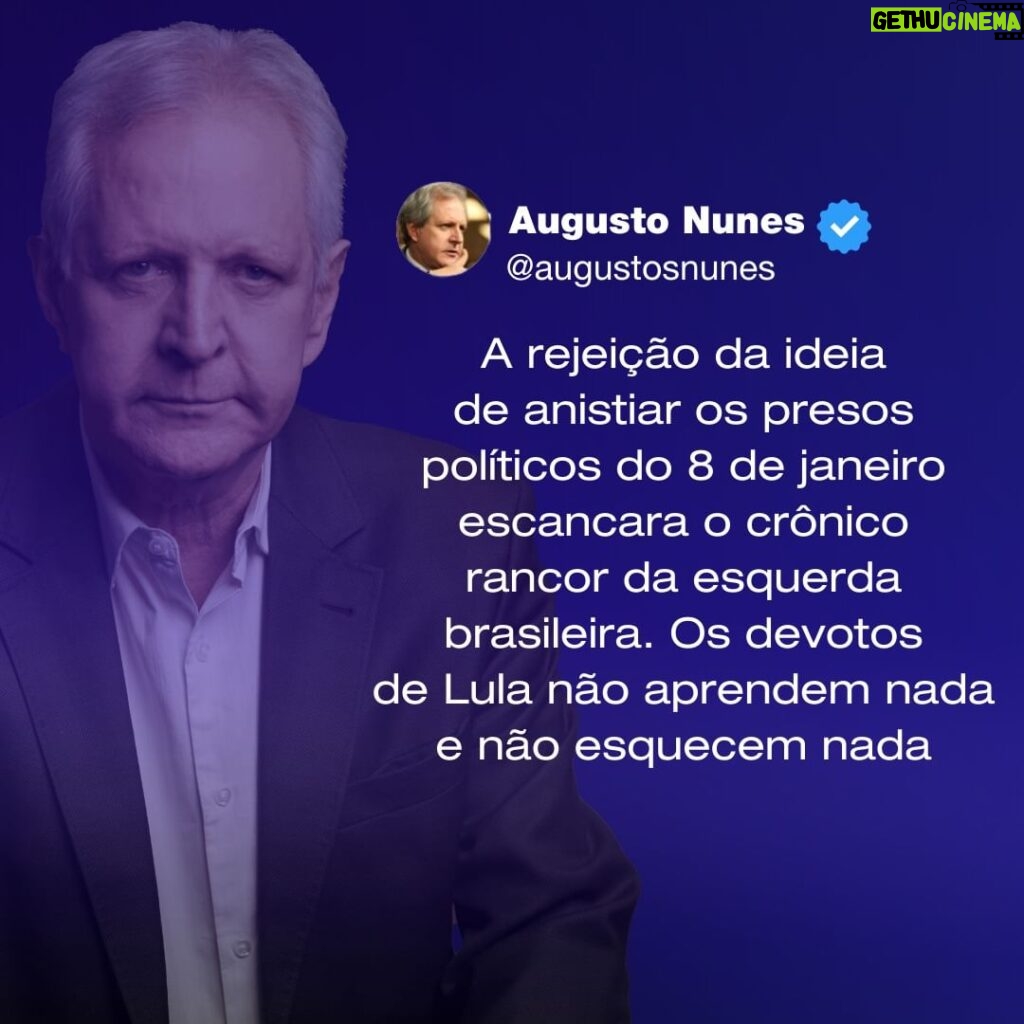 Augusto Nunes Instagram - #noticias #jornalismo #brasilia #brasil #revista #informação #novidades