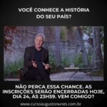 Augusto Nunes Instagram - Você conhece a história do seu país? Não perca essa chance. As inscrições serão encerradas hoje, dia 24, às 23h59. Vem comigo www.cursoaugustonunes.com.br