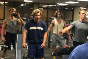 Austin North Instagram - Found this deep in the camera roll from 1st season 🥲 Thanks for taking us through a solid workout @drewstarkey