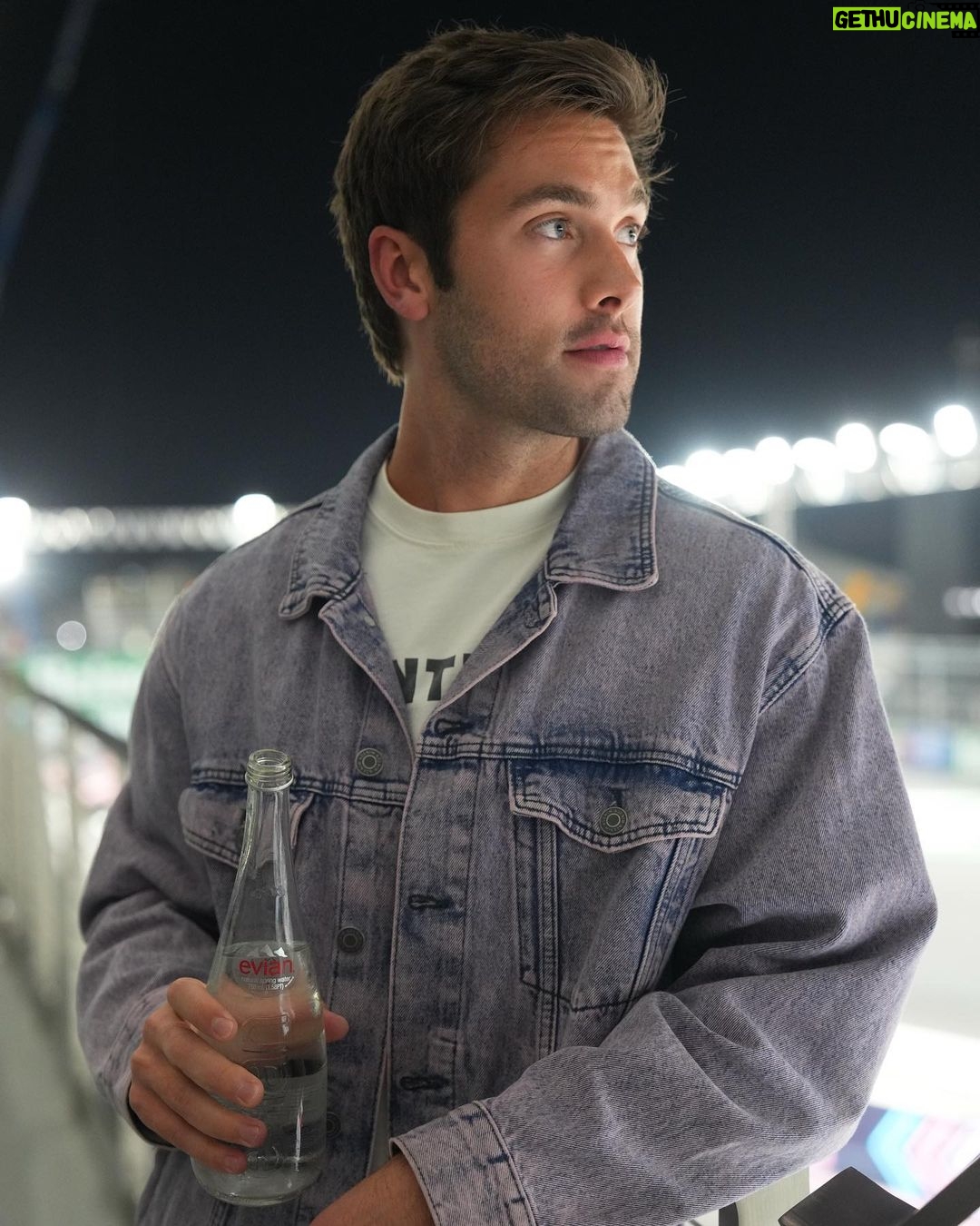 Austin North Instagram - #GiftedByEvian Best seat in the house in the Paddock Club with @evianwater at @f1lasvegas , staying hydrated for the ultimate viewing experience 🏎️ 💧