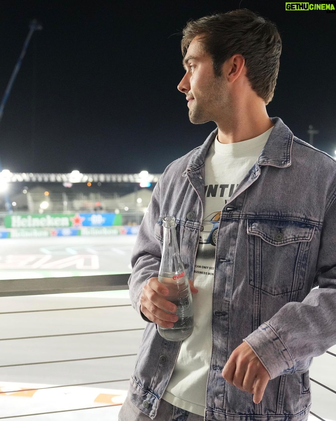 Austin North Instagram - #GiftedByEvian Best seat in the house in the Paddock Club with @evianwater at @f1lasvegas , staying hydrated for the ultimate viewing experience 🏎️ 💧