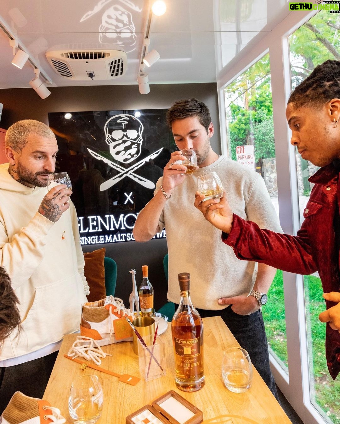 Austin North Instagram - @Glenmorangieusa and @thesurgeon stopped by my place in LA to deliver these rad custom sneakers! Had a great time meeting the team and enjoying a tasting. #GlenmorangiePartner