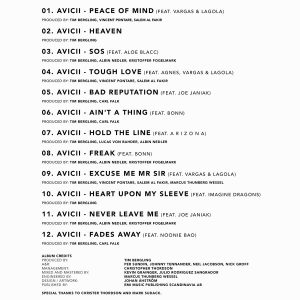 Avicii Instagram - "I will never let go of music – I will continue to speak to my fans through it"
Tim, 1989 – Forever