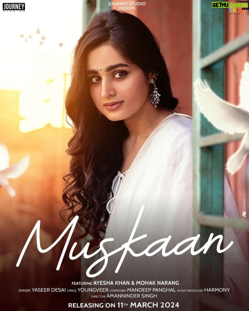 Ayesha Khan Instagram - MUSKAAN🤍 Releasing on the 11th of march, exclusively on journey studios official YouTube channel. Thank you to the entire team, could have not been possible without you all🤍 Special thanks to @amannindersingh sir, loved working under your direction. @mohak.narang @yasserdesai @youngveer @journxystudio @harmony_musicc @tarctalent