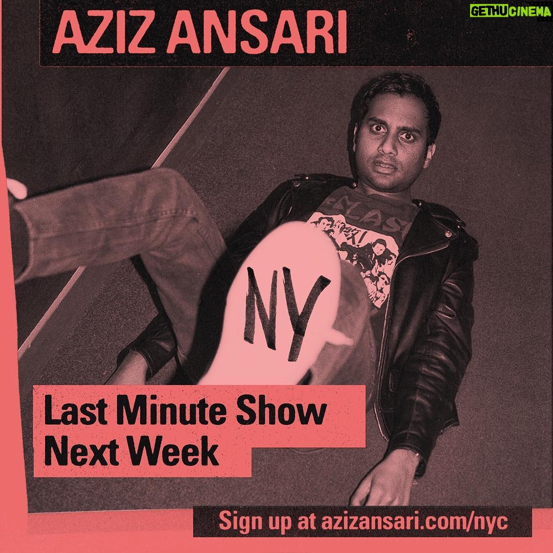 Aziz Ansari Instagram - NYC: Small last minute gig next week. Get tickets at azizansari.com/nyc (📷: @davidsochaa)