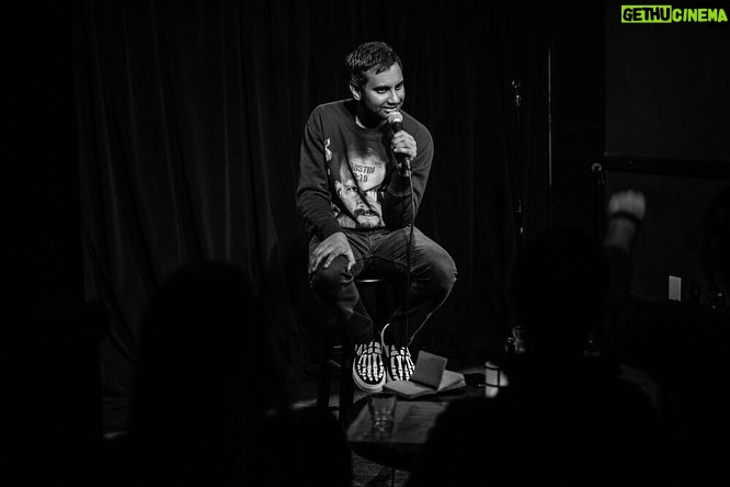 Aziz Ansari Instagram - Best birthday present: doing a tiny club run with Dave after a week of rad shows in LA. Thanks to those that came out. 🔥🔥🔥 Photos by @candytman