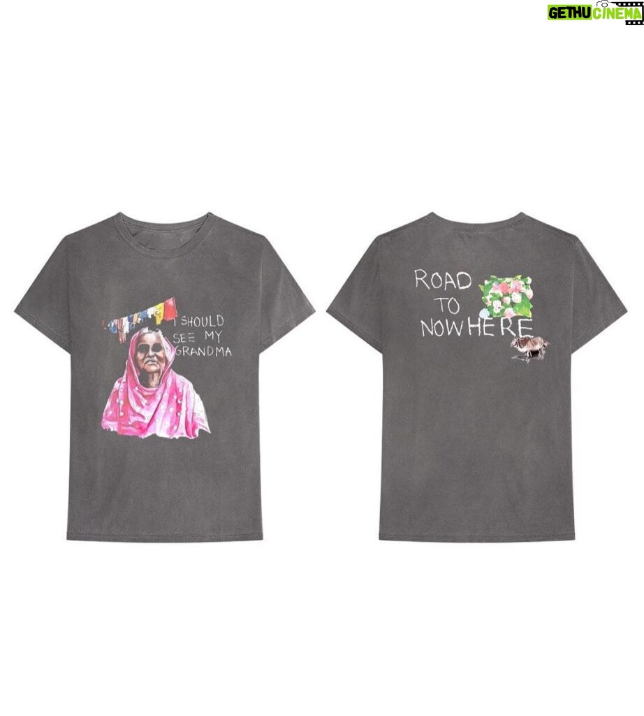Aziz Ansari Instagram - JUST PRESSED. New tour shirt launching in LA TONIGHT featuring my grandma. 👵🏾 Artwork by @mattrmccormick and @easyotabor based on photos I took in India.