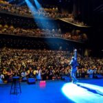 Aziz Ansari Instagram - TEXAS RUN DUNZO. Thanks everyone who came out in Austin, San Antonio, Dallas, Houston, and Tulsa (we swung by OK for one) and to host @wilsylvince, openers @sammorril @philmhanley (Photo from Bass Hall in Austin by @wilsylvince) #fitnessindustry (for San Antonio)