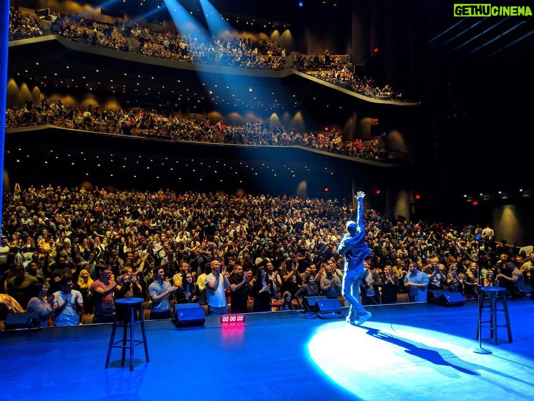 Aziz Ansari Instagram - TEXAS RUN DUNZO. Thanks everyone who came out in Austin, San Antonio, Dallas, Houston, and Tulsa (we swung by OK for one) and to host @wilsylvince, openers @sammorril @philmhanley (Photo from Bass Hall in Austin by @wilsylvince) #fitnessindustry (for San Antonio)