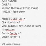 Aziz Ansari Instagram - See ya tonight Dallas. Guestlist full but some tickets avail at azizansari.com