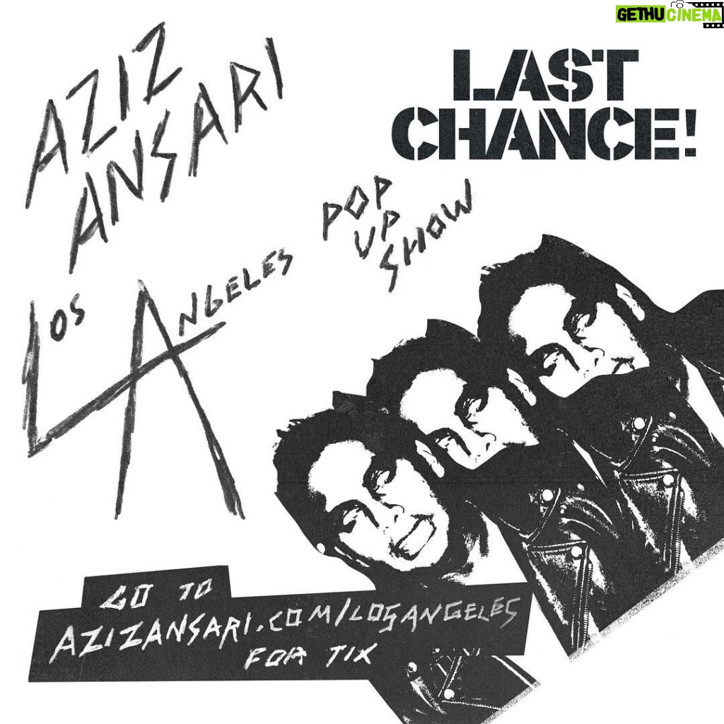 Aziz Ansari Instagram - LA: Go to azizansari.com/losangeles to get tickets. Closing it up soon. #LosAngeles Los Angeles, California