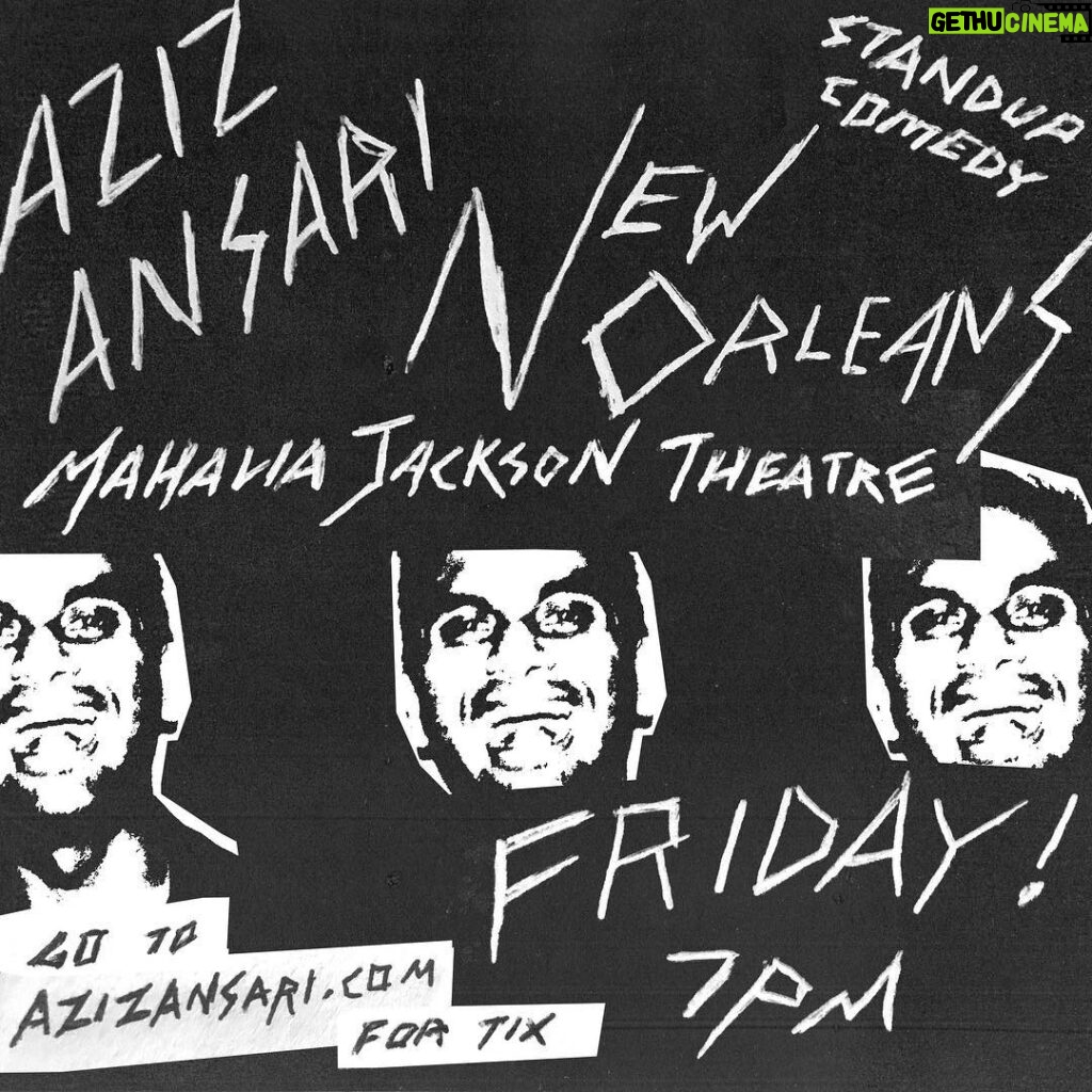 Aziz Ansari Instagram - NEW ORLEANS. Friday. Get tix at azizansari.com. #NewOrleans New Orleans, Louisiana