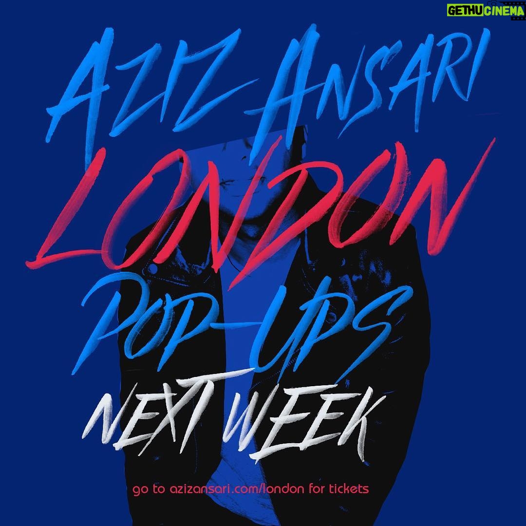 Aziz Ansari Instagram - UPDATE: Link is working now. Please use azizansari.com/london - case sensitive. Doing a few small gigs next week in London to work on material. Go to azizansari.com/london for tickets.