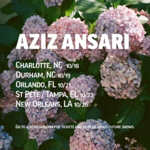 Aziz Ansari Instagram - On sale now. Go to azizansari.com for tickets or to hear about future shows