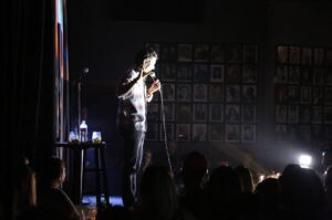 Aziz Ansari Instagram - NASHVILLE: We added two more shows tonight at 9 and 11:15 to makeup for the power outage night. If you had tickets and haven’t gotten sorted already, please call Zanie’s and we’ll take care of you tonight or for future show. (Shoutout to Zanies staff and the fellow Indian dude in front who held the flashlight on me for an hour). Thanks everyone for coming out.

Photo credit: Cole Potter
