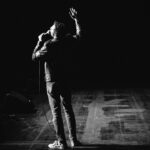 Aziz Ansari Instagram - Baltimore last night. Photos by @fhamilton. Hosted by @wilsylvince, openers @sammorril, @philmhanley. T-shirt featuring WWE legend THE UNDERTAKER. Lyric Opera House