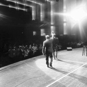 Aziz Ansari Instagram - Last night, my dad dropped in on my show in Charlotte and did 10 minutes of standup and KILLED. Got a standing O in his first set ever. Thanks to everyone who came out to the show. 
@philmhanley @wilsylvince