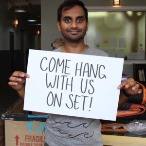 Aziz Ansari Instagram - Enter to visit the set of Master of None Season 2. And support Malala Fund today by going to omaze.com/aziz, or click the link in my bio. Thanks all.