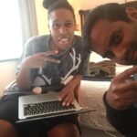 Aziz Ansari Instagram - Hanging with my amazing tv/real life friend @hillmangrad. We're writing a dope Denise episode for season 2 and watching a lot of 90s r and b vids in between.