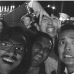 Aziz Ansari Instagram - LCD Soundsystem at Primavera. This is us after we found out we were having tacos backstage after.