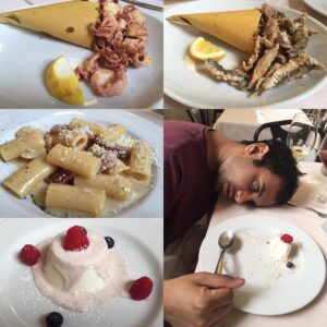 Aziz Ansari Instagram - Big Bud had to head back to America but I'm still holding it down in Italia. Random Master Of None tidbit: the pasta pic on Dev's fridge is an alla gricia pasta I had in Rome at this spot. 📸: @katieparla