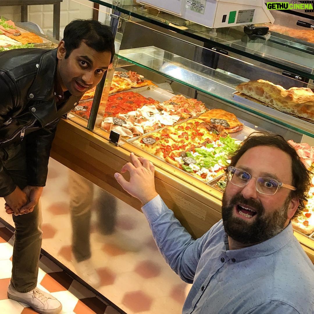 Aziz Ansari - 49.9K Likes - Here we go! First stop.... PIZZA. 📸: @katieparla #bigbudlilbud via @ericwareheim