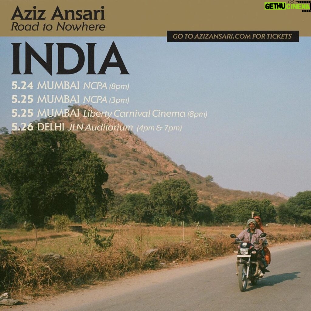 Aziz Ansari Instagram - MUMBAI: Third show added on May 25th. Get tix at azizansari.com