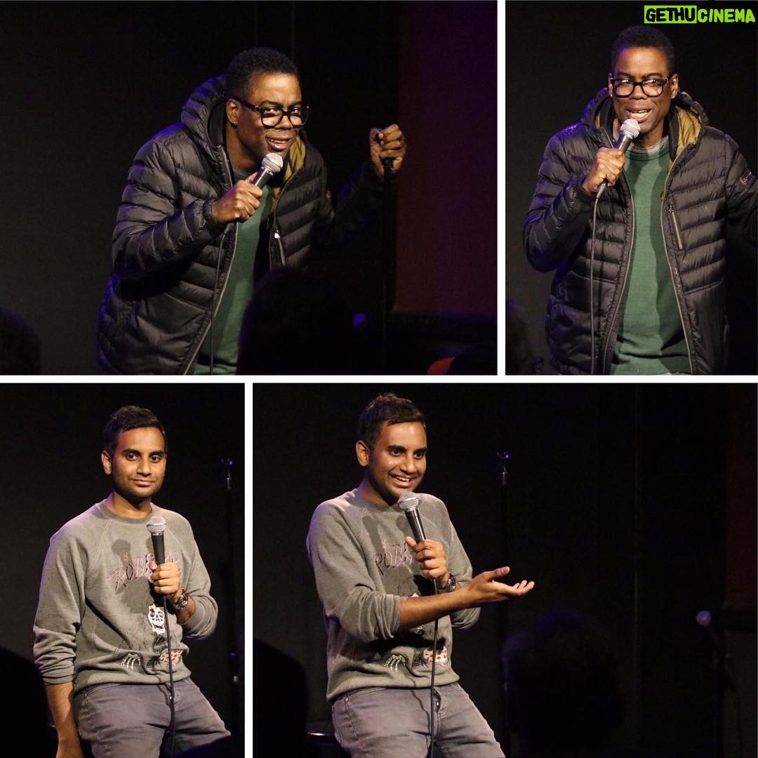 Aziz Ansari - 36.4K Likes - “Can you post something about the last minute gig you did with Rock on Tuesday? Thank the people that came out late?”
“I didn’t take any photos.”
“😕 sigh”
“I got a pic of Ninja Turtles cookbook my gf got me for my bday.”
“Not helpful. I’ll ask Improv for pics.”
“You want recipe for Splinters Spinach Calzones?”
“No.”
“Bebop’s Popcorn?”
“Are these real?”