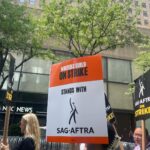 Bailee Madison Instagram - Beyond proud and filled with appreciation to stand in solidarity with the WGA and #sagaftra , and to be a witness to all of the unions standing firm, strong and UNITED. This truly is a moment in history, and is simply a choice of right or wrong. What our unions are asking for couldn’t be more fair or reasonable, and we are at a pivotal moment where the safety of humanity is being threatened. I love what I do with every ounce of me. I started when I was 3 years old, and got my sag card in 2006… Nothing is more magical or special than being a witness to hundreds of humans, sharing their talents, their hearts, their time, their passion and their belief all for the sake of creating art for people to sit down, escape and enjoy. It takes a village to bring something to life and to your screen, and there are so many incredible and gifted people behind the camera that the audience doesn’t get to see. It’s not just a hobby, or for fun… it is our life and our breath and our everything. And as we walked the streets of NYC, the energy was palpable showcasing just that. Making movies and making shows is all I’ve ever known, and my entire heart is ever beating for this industry, and everyone a part of it. I’ll be on the picket line 🤍 #wgastrong #sagaftrastrong
