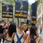 Bailee Madison Instagram - Beyond proud and filled with appreciation to stand in solidarity with the WGA and #sagaftra , and to be a witness to all of the unions standing firm, strong and UNITED. This truly is a moment in history, and is simply a choice of right or wrong. What our unions are asking for couldn’t be more fair or reasonable, and we are at a pivotal moment where the safety of humanity is being threatened. I love what I do with every ounce of me. I started when I was 3 years old, and got my sag card in 2006… Nothing is more magical or special than being a witness to hundreds of humans, sharing their talents, their hearts, their time, their passion and their belief all for the sake of creating art for people to sit down, escape and enjoy. It takes a village to bring something to life and to your screen, and there are so many incredible and gifted people behind the camera that the audience doesn’t get to see. It’s not just a hobby, or for fun… it is our life and our breath and our everything. And as we walked the streets of NYC, the energy was palpable showcasing just that. Making movies and making shows is all I’ve ever known, and my entire heart is ever beating for this industry, and everyone a part of it. I’ll be on the picket line 🤍 #wgastrong #sagaftrastrong